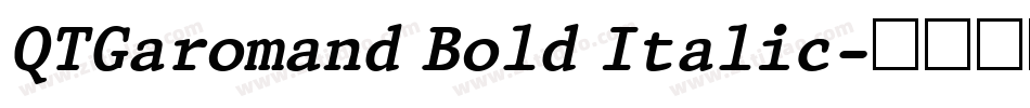 QTGaromand Bold Italic字体转换